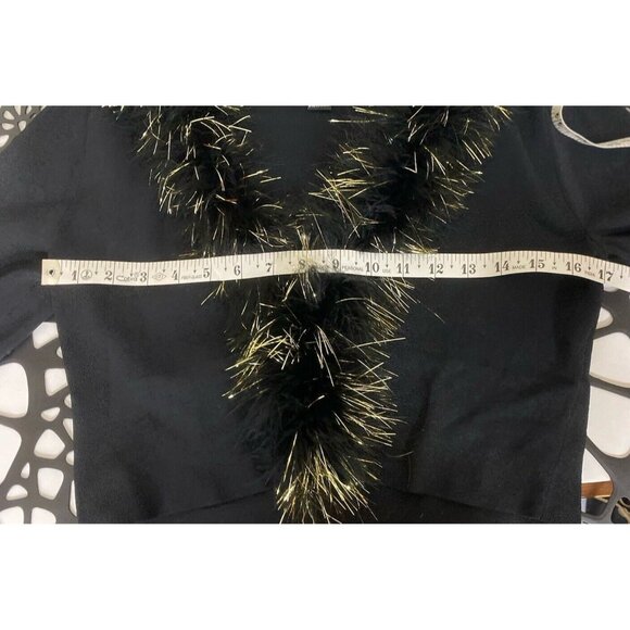 Spenser Women Cropped Sexy Cardigan Sweater Bolero Faux Grunge M Whimsigoth Y2K - Picture 6 of 9